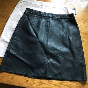 ZARA Basic Black “leather” Skirt